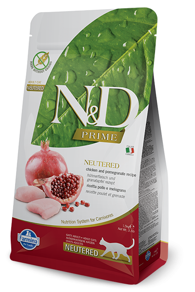 N&D Grain Free Prime Chicken & Pomegranate Neutered FELINE-1,5kg