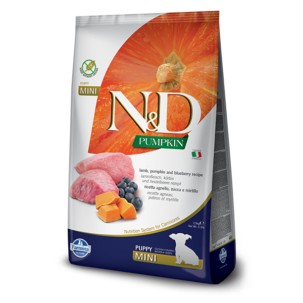 N&D Pumpkin Lamb & Blueberry Puppy Mini Canine 2,5Kg