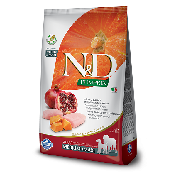 N&D Pumpkin Chicken & Pomegranate Adult Dog Medium Maxi 12Kg