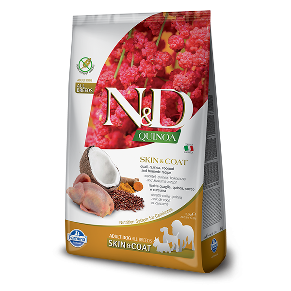 N&D Quinoa Skin & Coat Quail Dog 2,5Kg