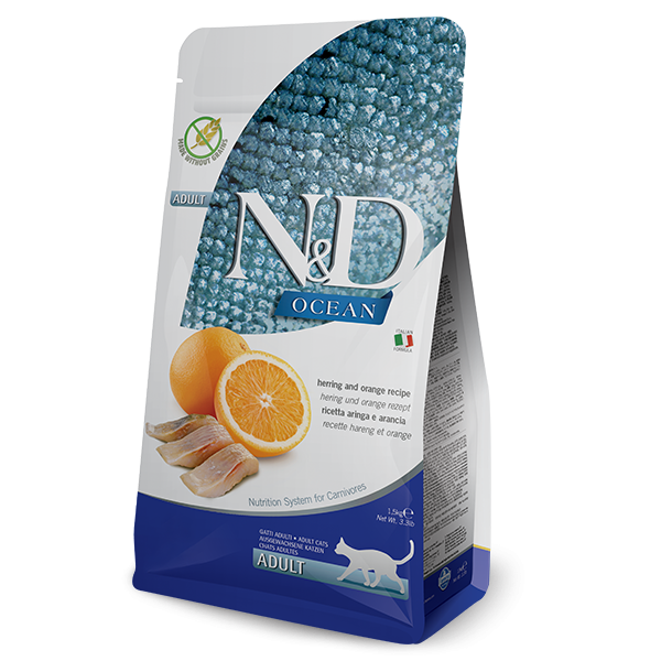 N&D OCEAN GRAIN FREE CAT FISH AND ORANGE 10KG