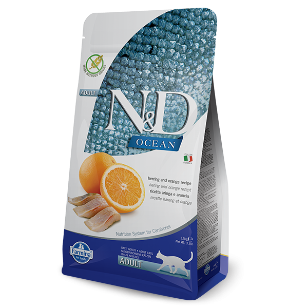 N&D OCEAN HERRING & ORANGE ADULT-1,5kg