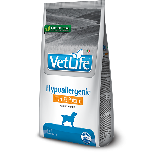 Vet Life Hypoallergenic Fish & Potato canine-12Kg