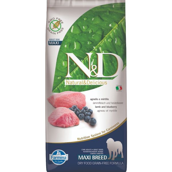 N&D Grain Free Lamb & Blueberry Adult Maxi 12Kg