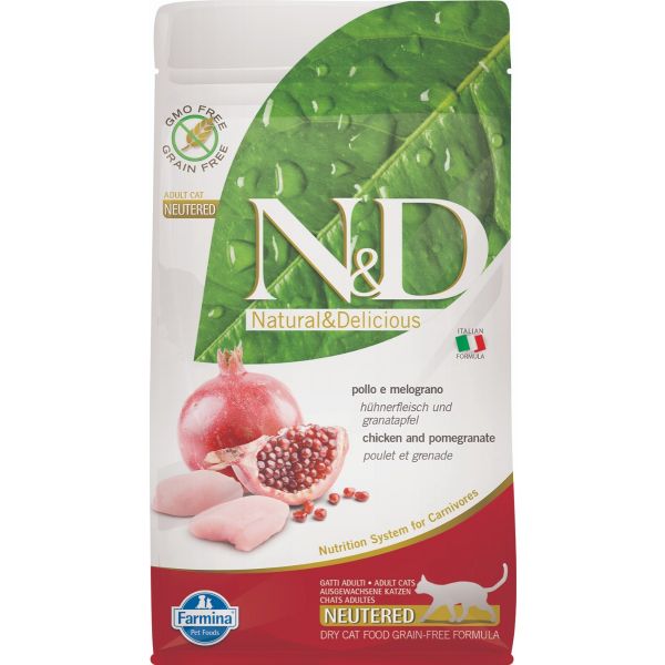 N&D Grain Free Chicken & Pomegranate Neutered FELINE 1,5Kg-5Kg