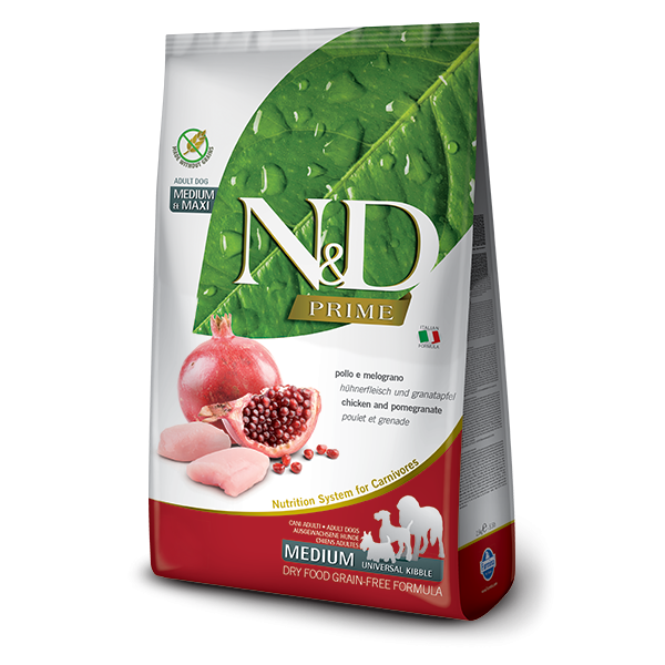 N&D Grain Free Prime Chicken & Pomegranate Adult Medium/Maxi Dog-2,5Kg