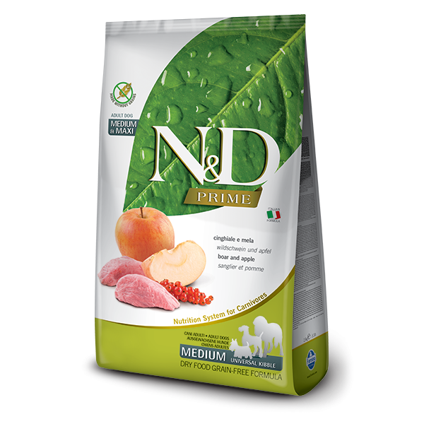 N&D Grain Free Prime Boar & Apple Adult Medium Dog - 800g