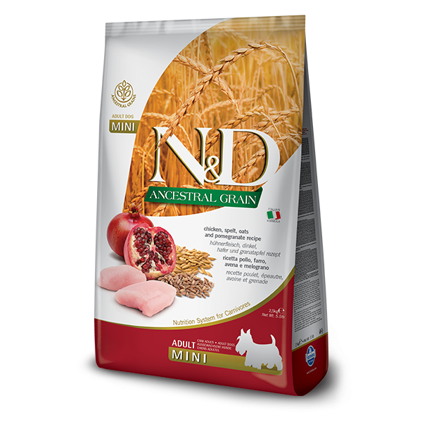 N&D Low Ancestral Grain Chicken & Pomegranate Adult Mini Dog 2,5Kg