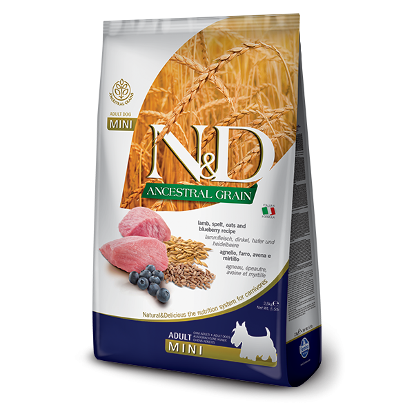 N&D Low Ancestral Grain Lamb & Blueberry Adult Mini Dog- 800gr