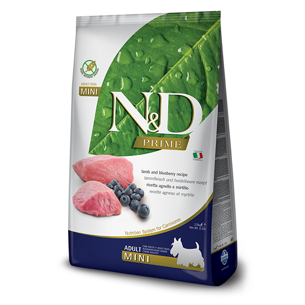 N&D Grain Free Prime Lamb & Blueberry Adult Mini Dog 2,5Kg