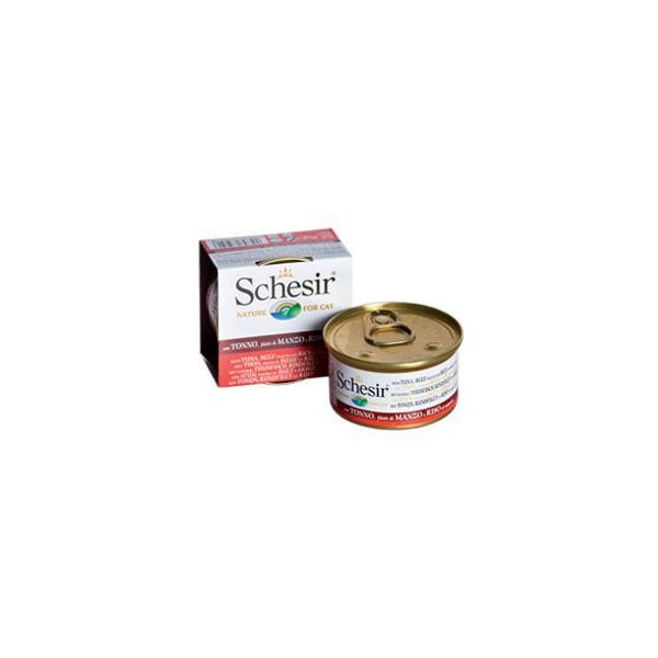 Schesir Com Atum filezinhos de carne e arroz estilo natural 85gr