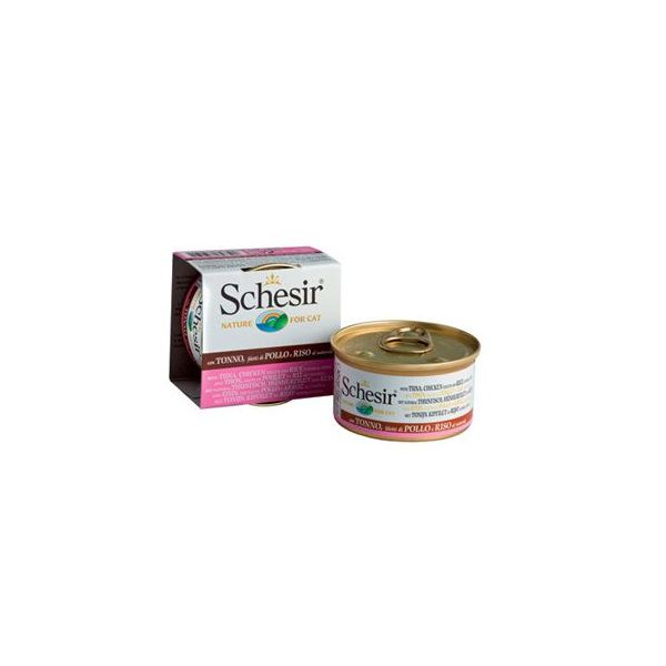 Schesir Com Atum Filezinhos de Frango e arroz estilo natural 85gr
