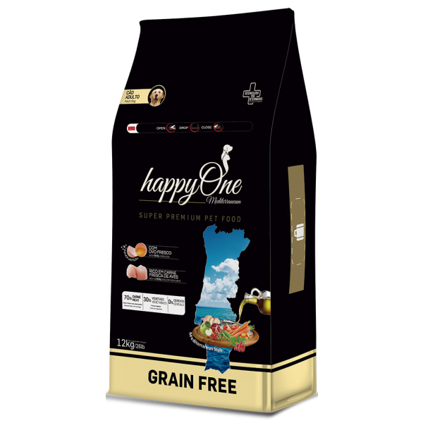 HAPPYONE MEDITERRANIUM CÃO ADULTO - FRANGO 12Kg