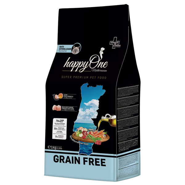 HAPPYONE MEDITERRANEUM GATO ESTERILIZADO 1kg
