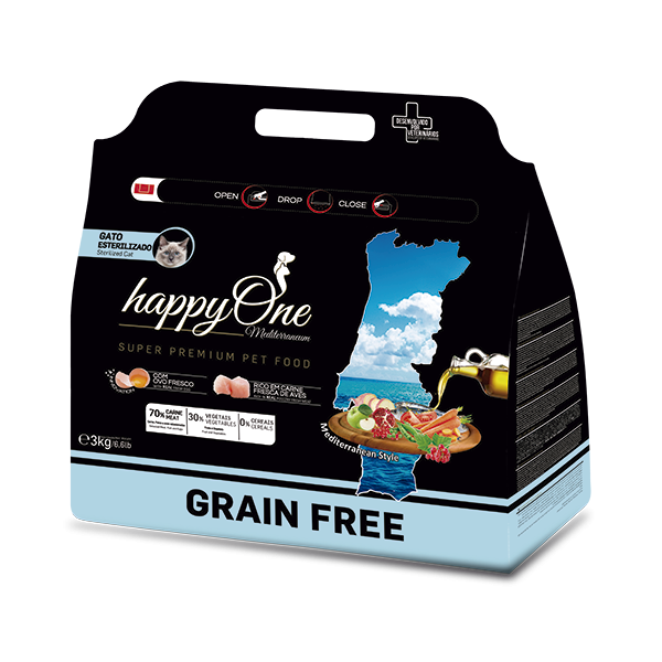 HAPPYONE MEDITERRANEUM GATO ESTERILIZADO 3kg