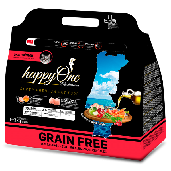 HAPPYONE MEDITERRANEUM GATO SENIOR 3KG 