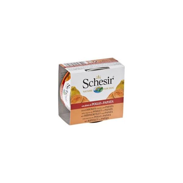 Schesir Cão Adult Filezinhos Frango com Mamão 150gr