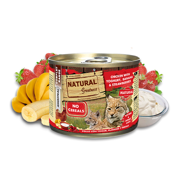 Patê Frango com Iogurte, Bananas e Morangos Kitten/Adult 200g