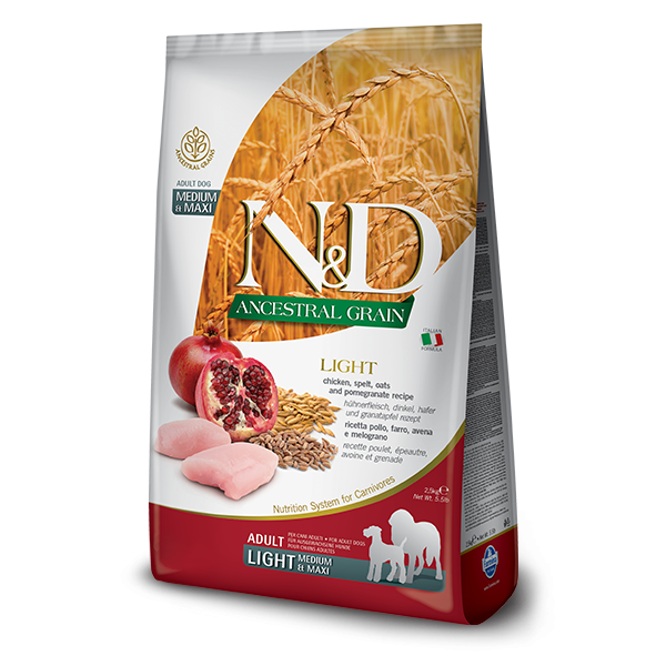 N&D Low Ancestral Grain Chicken & Pomegranate Light Medium/Maxi 2,5