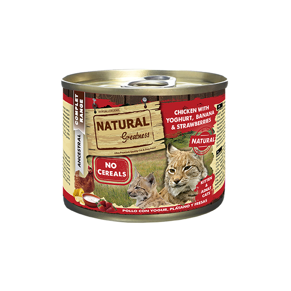 Patê Frango com Iogurte, Bananas e Morangos Kitten/Adult 200g
