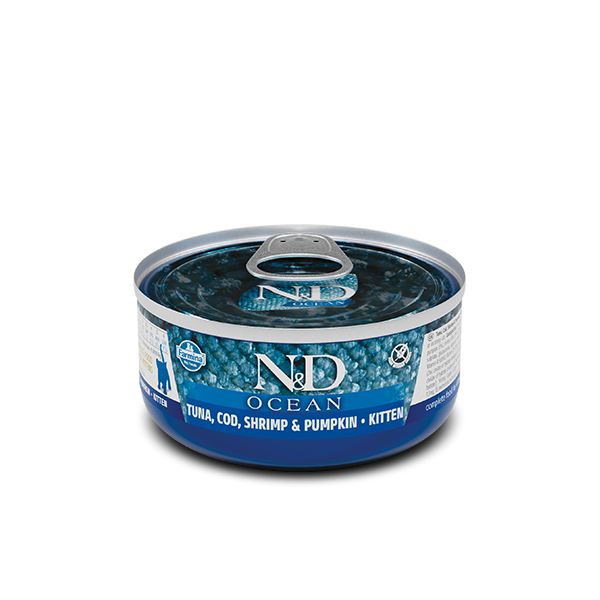 N&D Ocean - Tuna, Cod, Shrimp & Pumpkin Kitten wet food 70g 
