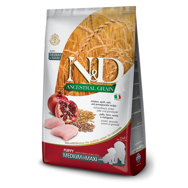 N&D Low Ancestral Grain Chicken & Pomegranate Puppy Medium/Maxi Dog-2,5Kg