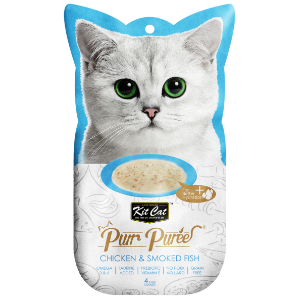 KITCAT PURRPUREE CHICKEN & SMOKED FISH