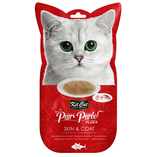 KITCAT PURRPUREE PLUS SKIN & COAT (TUNA & FISH OIL)