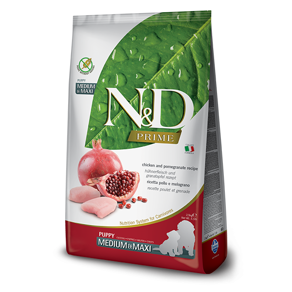 N&D Grain Free Prime Chicken & Pomegranate Puppy Med/Maxi Dog-12KG