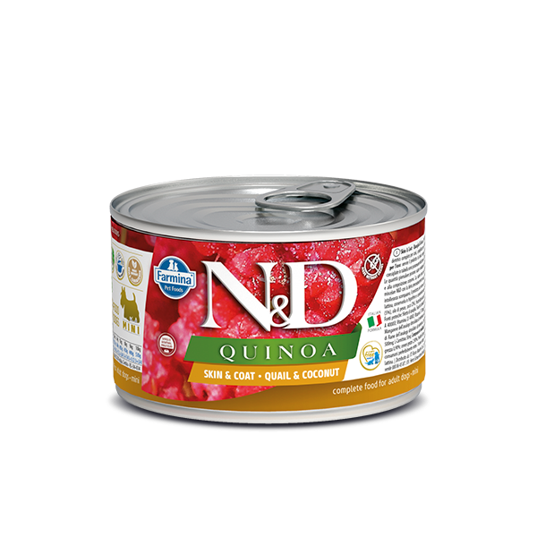 N&D Quinoa Skin&coat Quail mini wet food 140g