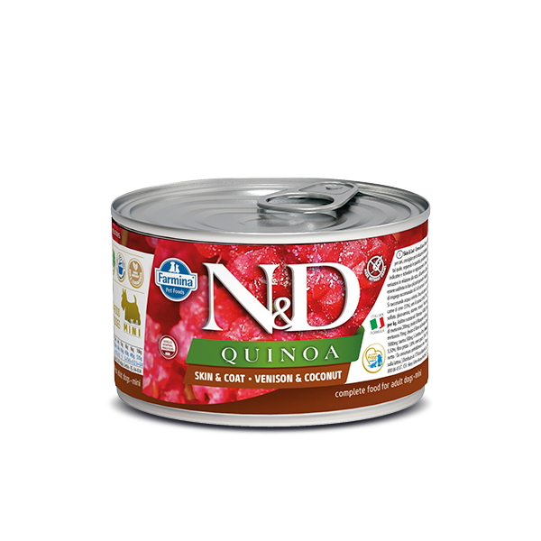 N&D Quinoa Skin&coat venison mini wet food 140g